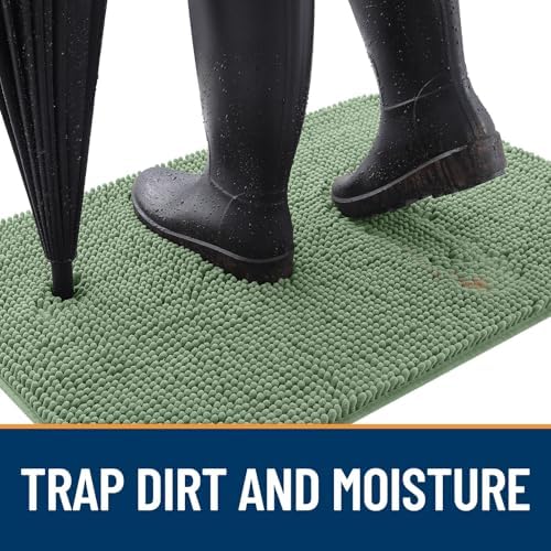 OLANLY Dog Door Mat for Muddy Paws 70x46, Super Absorbent Chenille Mud Mat - Image 2
