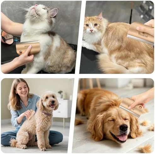 Pawaboo Deshedding Brush for Dogs & Cats – Wooden Grooming Comb for Long Hair, Ergonomic 4-Inch Dog Hair Removal Brush with Hangable Design, Wood - Image 7
