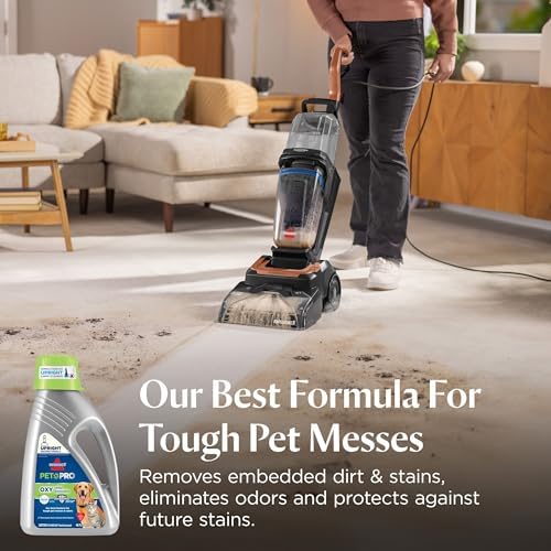 Bissell PET PRO OXY Urine Eliminator with Febreze Carpet Deep Clean Solution, with StainProtect Technology, for use in leading upright carpet cleaners, 48oz, Our best formula for pet messes & odors - Image 2