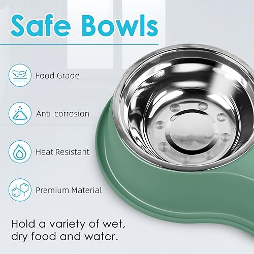 Epetslove Stainless Steel Dog Bowls Double Non-Slip Dog Water and Food Bowl - Image 4