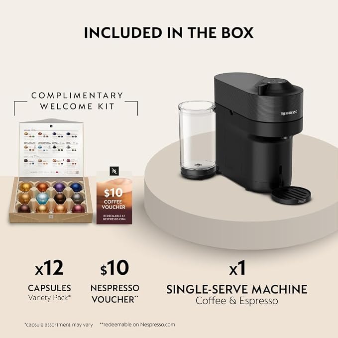 Nespresso Vertuo Pop+ Coffee Machine & Samra Origins Pods by De'Longhi | Liquorice black machine by De'Longhi with The Weeknd's Togetherness Blend: 20 light roast double espresso pods, 2.7 fl. oz. - Image 3