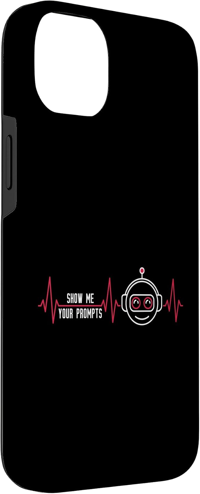 Show Me Your Prompts AI Artificial Intelligence Heartbeat Case for iPhone 14 Plus - Image 3