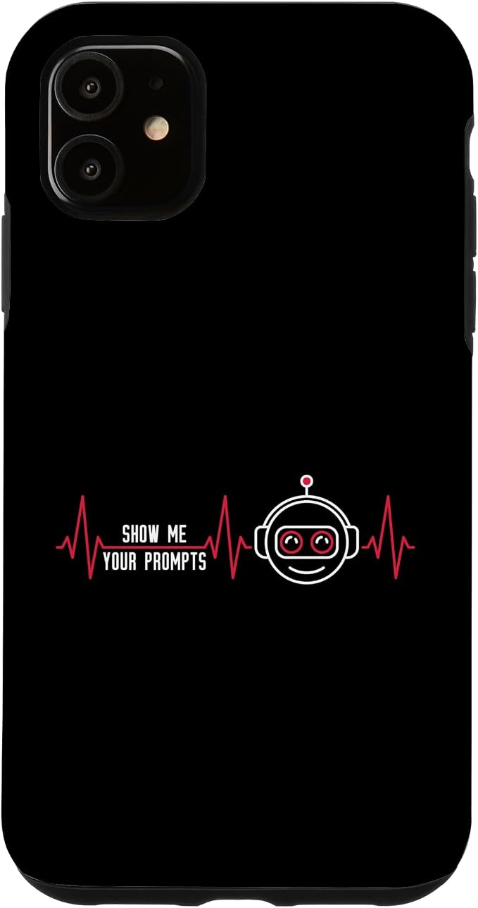 Show Me Your Prompts AI Artificial Intelligence Heartbeat Case for iPhone 11 by Unknown