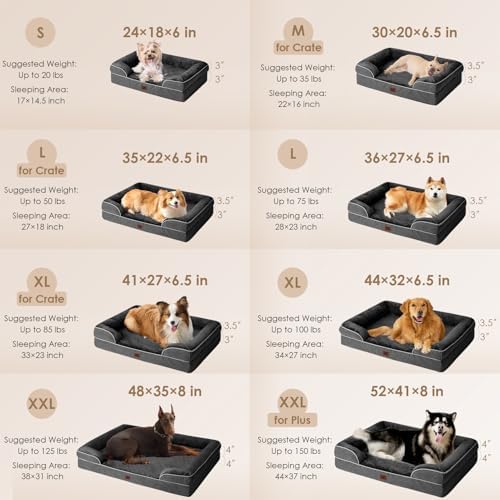 EHEYCIGA Orthopedic XXL Dog Bed, Waterproof Washable XL Big Pet Bed 48" - Image 2