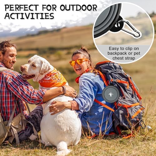 Rest-Eazzzy Collapsible Dog Bowls, 2 Pack Sturdy Portable Dog Water Bowls - Image 5