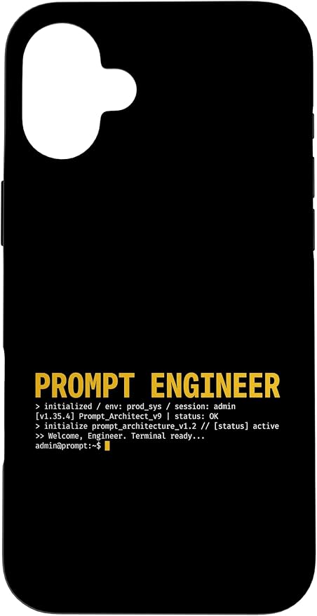 Prompt Engineer Terminal Screen AI Developer Software Coder Case for iPhone 16 Plus by Unknown