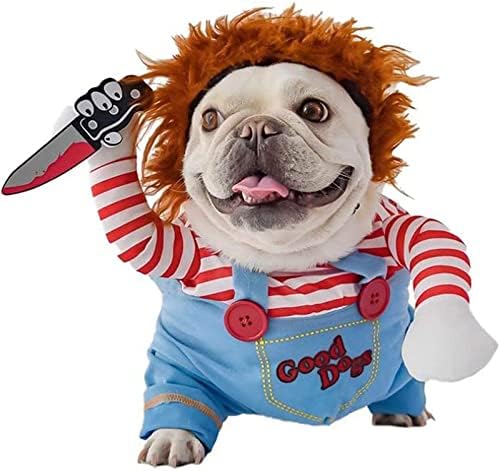 Pet Deadly Doll Dog Costume, Cosplay Halloween Christmas Funny Clothes Party Costume for Small Medium and Large Dogs (Small) by ISMARTEN