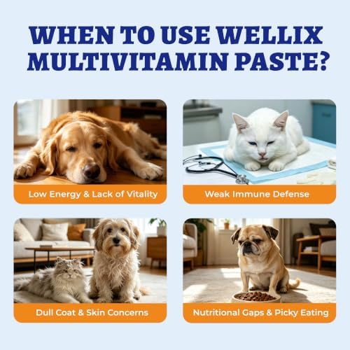 Wellix Multivitamin Paste Pet Vitamins with Taurine for Cats & Dogs 2.03 oz - Image 2