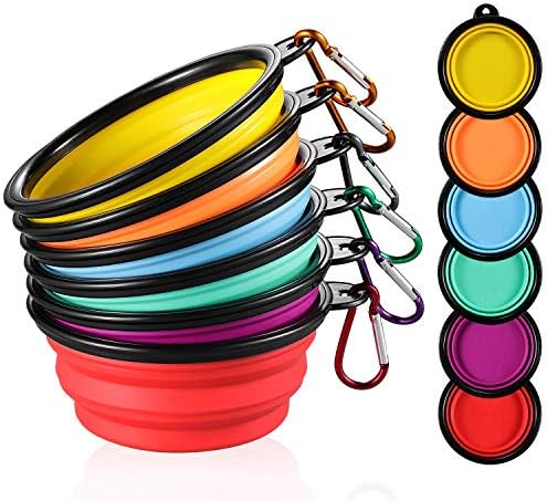 ME.FAN Collapsible Dog Bowl for Travel (12oz), 6 Pack by MEFAN