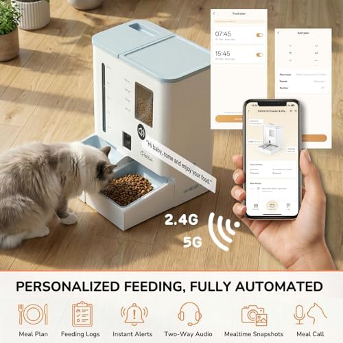 iPettie Camera Automatic Cat Feeder and Water Dispenser, 5G/2.4GHz WiFi - Image 2