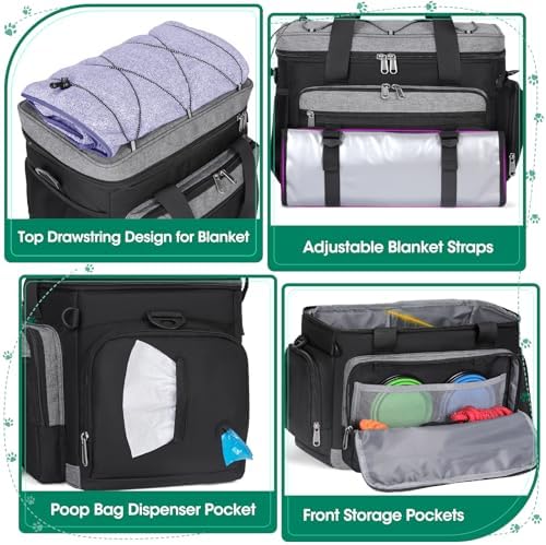 IGOLUMON Dog Travel Bag Pet Travel Bags Set for Supplies with Travel Bowls - Image 2