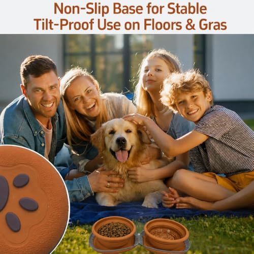 2-in-1 Collapsible Dog Travel Bowl Portable Silicone Carabiner - Image 6