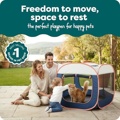 FurHaven Soft-Sided Dog & Cat Playpen, Portable Foldable Indoor & Outdoor Pet Playpen with Mesh Windows & Zippered Door, Navy, Extra Large (Pack of 8) - Image 2