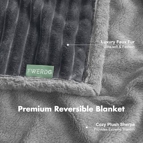 Waterproof Dog Blanket for Couch - Washable Medium Pet Blanket for Furniture Protector, Cozy Fleece Calming Dog Crate Blankets for Indoors & Outdoors, Dark Grey, 30"x40" - Image 4