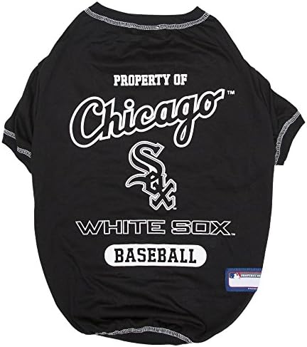 MLB Chicago White SOX Dog T-Shirt, X-Large. - Licensed Shirt for Pets Team Colored with Team Logos. - Premium Stretchable Materials for The Comfort of Your Dog & cat. by PETSFIRST