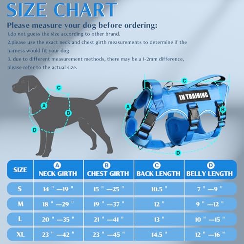 WINSEE Escape Proof Dog Harness with Double Handle+4 Removable Patches - Image 5