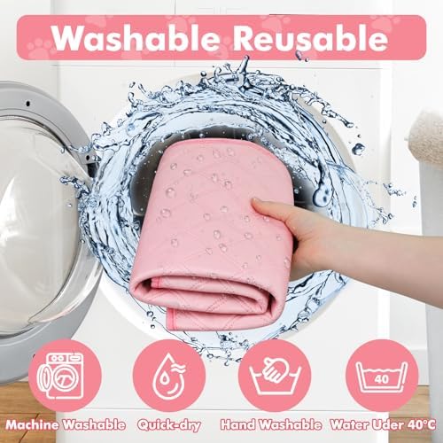 Persure Dog Cat Playpen Tent Crate Cage with Washable Pee Pad(Pink,Medium) - Image 5