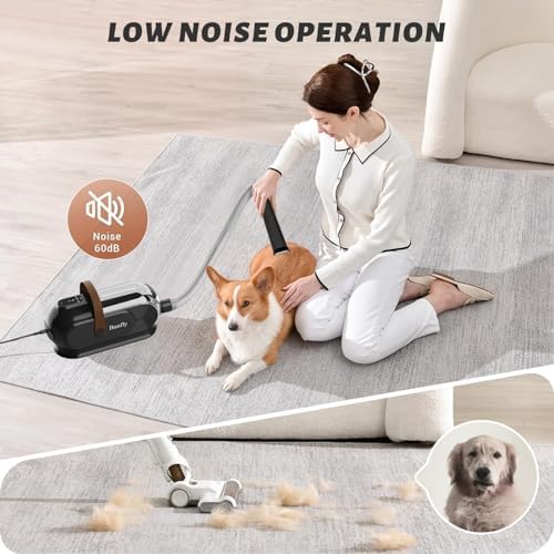 Bunfly Dog Grooming Kit with 13000kpa Strong Grooming & Vacuum Suction 99% Pet Hair,3L Capacity,11 Grooming Tools Dogs Cats and Other Animals,Home and Car Cleaning -Black - Image 4
