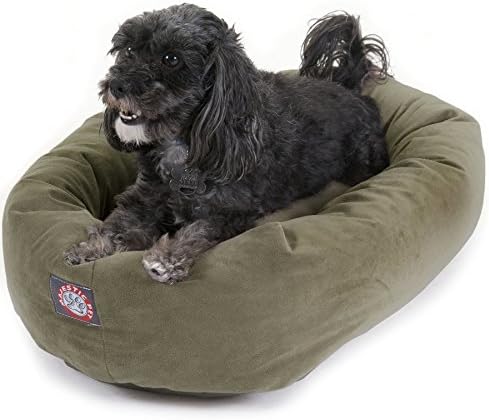 Majestic Pet Suede Calming Dog Bed, 24 Inch Small, Round, Washable, Sage by MajesticPet