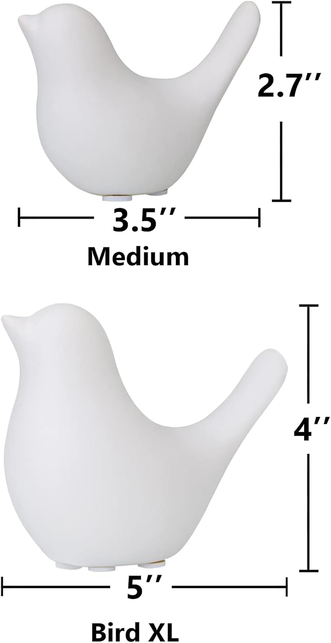 FANTESTICRYAN Small Animal Statues Home Decor Modern Style White Decorative Ornaments for Living Room, Bedroom, Office Desktop, Cabinets - Image 3