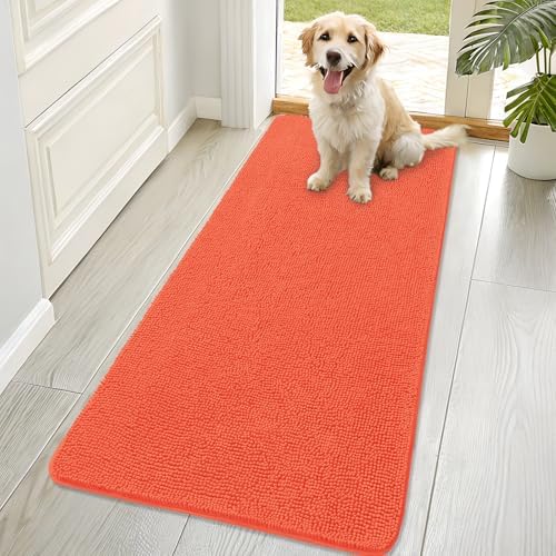 OLANLY Dog Door Mat for Muddy Paws 70x32, Super Absorbent Chenille Mud Mat by OLANLY
