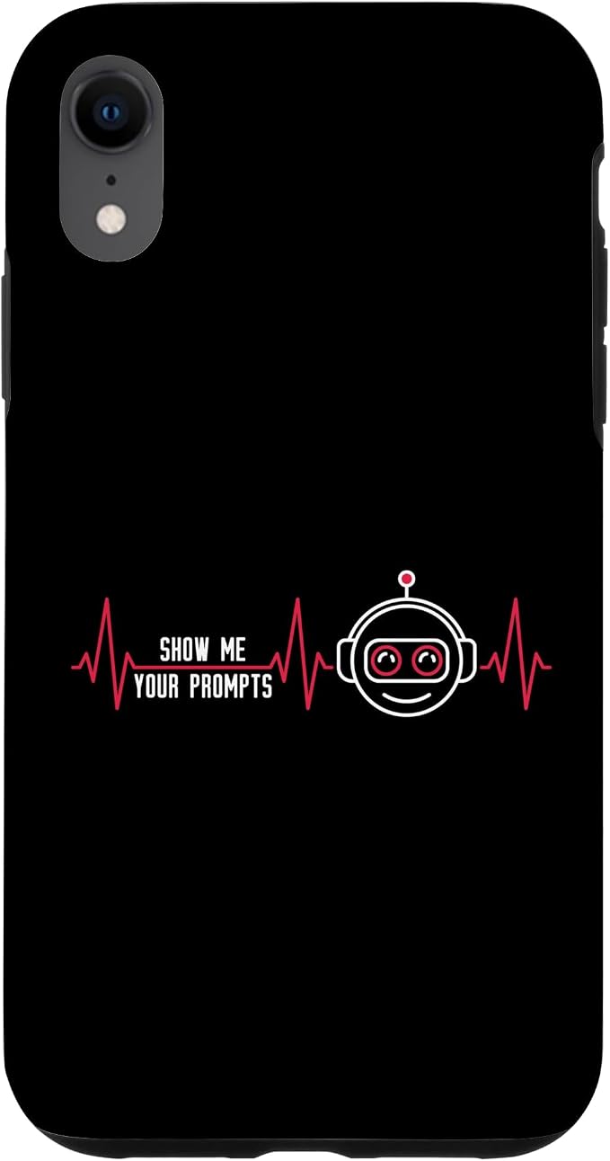 Show Me Your Prompts AI Artificial Intelligence Heartbeat Case for iPhone XR by Unknown