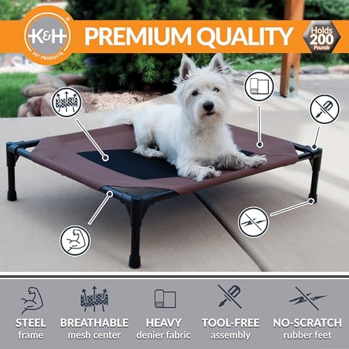 K&H Outdoor Elevated Dog Bed for Small Pets, Green, Small 22x17in - Image 4