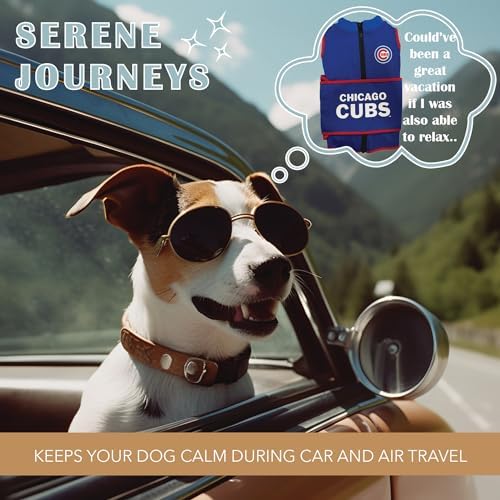 MLB Chicago Cubs Dog Anxiety Shirt Calming Soothing Vest, for Dogs & Cats with Anxiety, Fears, Fireworks, Loud Noises, Dark, Lonely Keeps Dogs Calm and Feeling Safe, Relaxing Jacket, Small - Image 5
