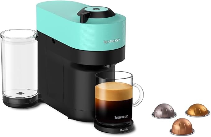Nespresso Vertuo Pop+ Coffee and Espresso Maker by Breville, Aqua Mint by Unknown