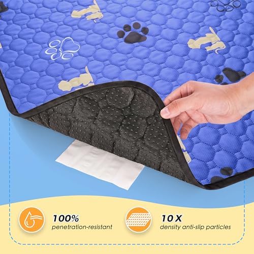 WanpeeGoo Washable Pee Pads for Dogs, Waterproof, 65 x 48 in, 1 Pack, Blue - Image 3
