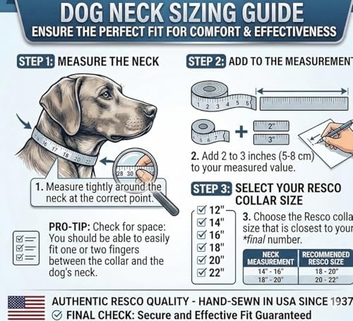 Resco Nylon Dominant Dog Collar for Training and Handling, 18", Brown - Image 6