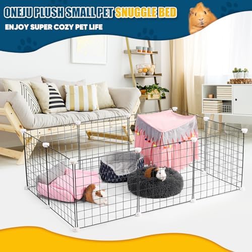 Plush Guinea Pig Bed - Plush Guinea Pig Hideout, Removable Cushioned Pillow, Super Cozy, Ideal Burrowing Bed for Small Pets, Dark Gray - Image 7