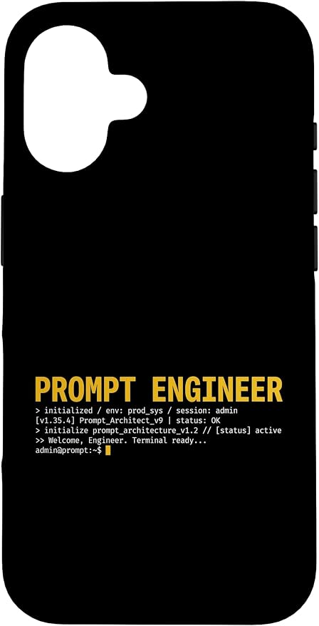 Prompt Engineer Terminal Screen AI Developer Software Coder Case for iPhone 16 by Unknown