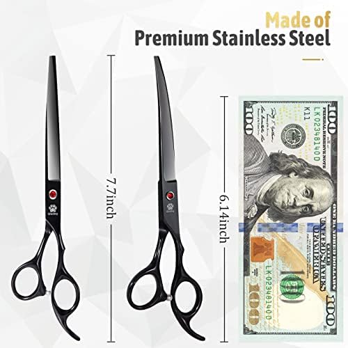 Dog Grooming Scissors Kit with Safety Round Tips, GLADOG Professional 6 in 1 Grooming Scissors for Dogs, Sharp and Heavy-duty Dog Grooming Shears for Dogs Cats Pets - Image 5