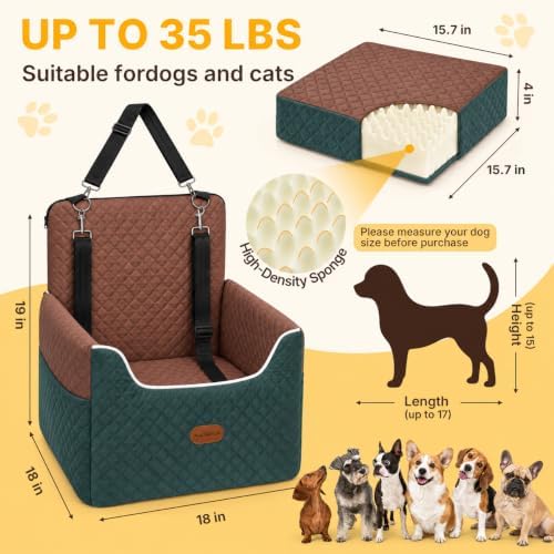 ALL GOOD PET SUPPLIES Dog Car Seat for Small/Medium Dogs Under 35lbs - Image 3
