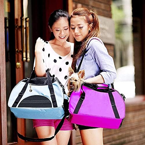 ZaneSun Cat Carrier,Soft-Sided Pet Travel Carrier for Cats,Dogs Puppy Comfort Portable Foldable Pet Bag Airline Approved (Small Rosered) - Image 6