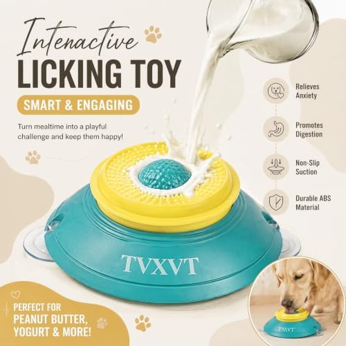 Rolling Lick Feeder Ball Bowl with Suction Cups Anti Slip Slow Feeder Interactive Puzzle Enrichment Toy for Dogs Cats Suitable for Wet Food Yogurt Bone Broth Nutrient Liquid (Green) - Image 2