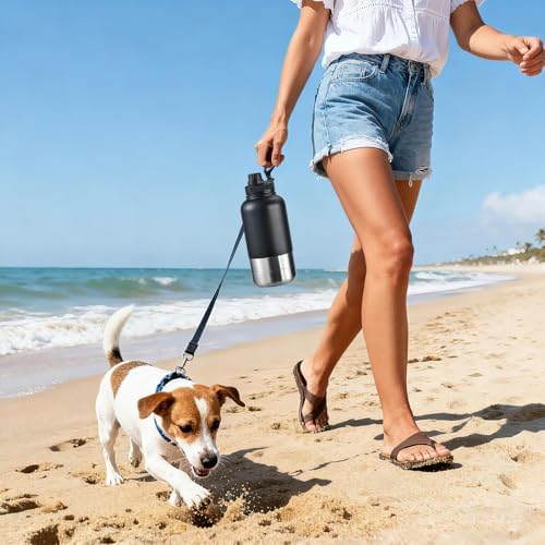 Cibaabo Insulated Dog Water Bottle 32oz Keep Water Cool with 2 Bowls - Image 6
