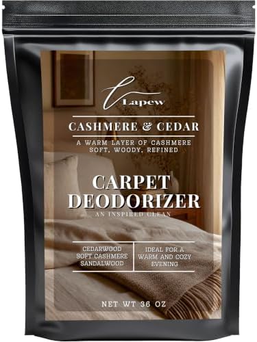 Lapew Cashmere Cedar Carpet Deodorizer Powder - Pet Safe Freshener for Vacuuming | Scented Odor Eliminator for Home | 36 oz by Lapew