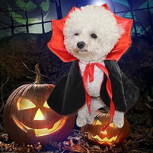 Pet Halloween Vampire Baron Cloak, Festival Cosplay Robe, Pet Halloween Costume Clothes Suit for Medium and Large Cats and Dogs - Image 6