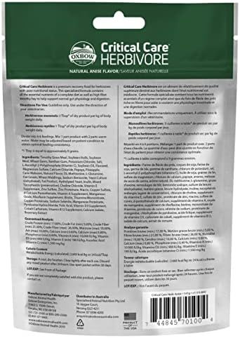 Oxbow Critical Care Herbivore, Rabbit & Guinea Pig Recovery, Anise, 141 g - Image 2