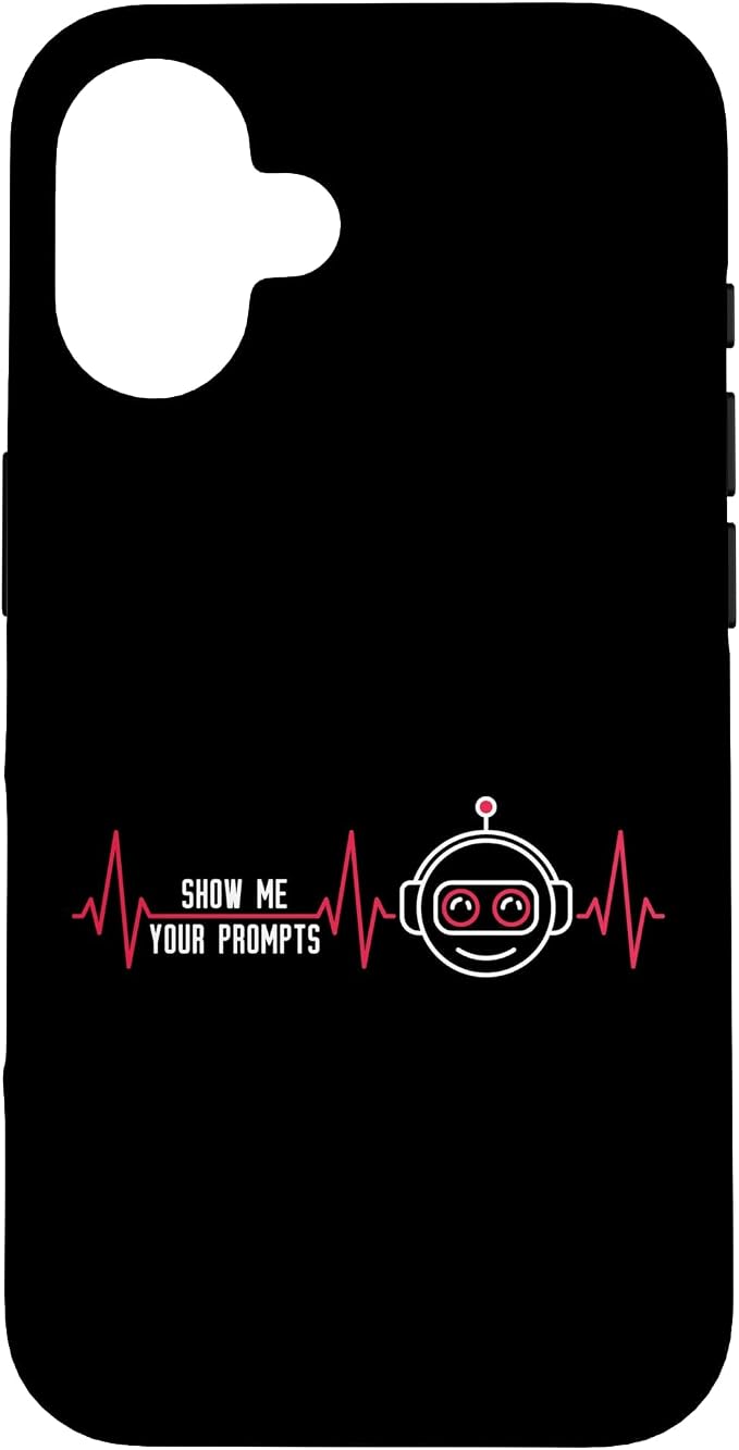 Show Me Your Prompts AI Artificial Intelligence Heartbeat Case for iPhone 16 by Unknown