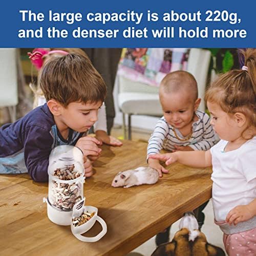 2 Packs Pet Feeder and Waterer, Self Dispensing Automatic Hamster Feeder, Food and Water Dispenser Set,Small Animal Dog Cat Pet Food Bowl, for Dogs Cats Pets Animals, 16x14cm, Blue (Clean) - Image 3
