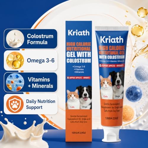 High Calorie Nutritional Gel for Cats and Dogs, Pet Nutrition Supplement with Colostrum, Omega 3 6, Vitamins and Minerals, Calorie Booster Gel for Daily Wellness Support, Easy Feeding Formula - Image 4