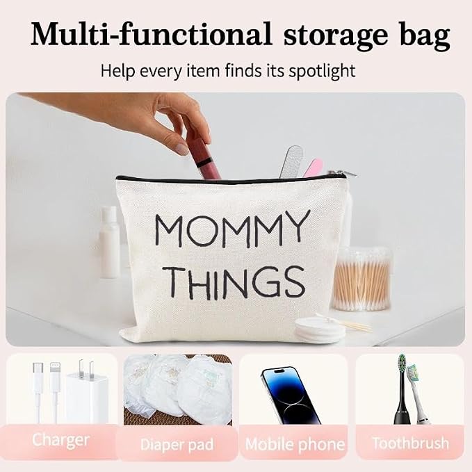 Mommy Things Baby Things Pouch Bags Stuff for Mom After Having a Baby Bag Gift New Mother Gifts After Giving Birth Pregnancy Essentials for Expecting Mom Gift Bag Mommy to Be Postpartum Mama Pouch - Image 2