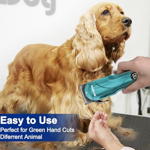 Quiet Dog Grooming Kit - 2000mAh Dog Clippers for Grooming Dog Grooming Clippers for Heavy Thick Hair Coats Waterproof Rechargeable Cordless Clippers Safe and Easy to Clean Home Pet Grooming - Image 7