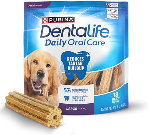 Dentalife Purina Daily Dental Chews for Large Dogs, 18 ct Pouch by DentaLife