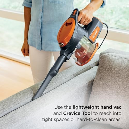 Shark HV302 Rocket Pet Corded Stick Vacuum, Lightweight with Swivel Steering for Carpets & Hard Floors, Converts to Hand Vacuum, Includes Crevice Tool, Pet Multi-Tool & Precision Duster, Orange - Image 5