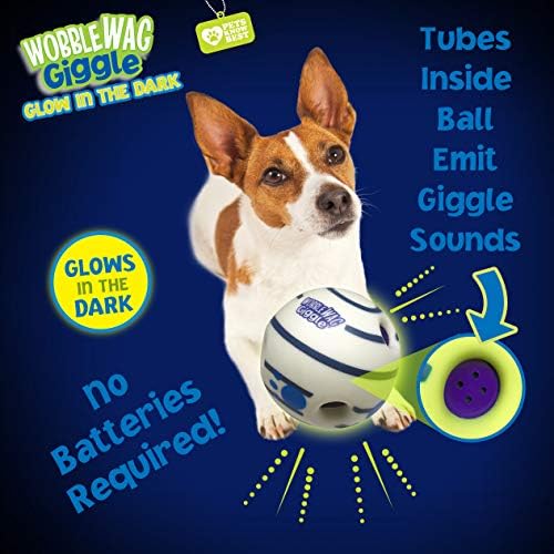 Wobble Wag Giggle Glow in the Dark | Rolling Enrichment Toy for Playtime, Interactive Play for Indoor or Outdoor, Keeps Dogs & Puppies Large, Medium or Small Busy & Moving, As Seen on TV | Pack of 1 - Image 3