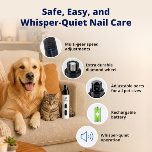 Silent Groom Pro Pet Nail Grinder | Whisper Quiet Dog Nail Grinder - Image 2